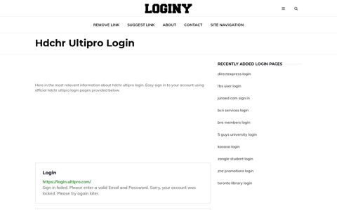 Hdchr Ultipro Login ✔️ One Click Login - loginy.co.uk