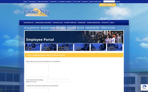 Employee Portal » Report a Website Problem - Lawson State ...