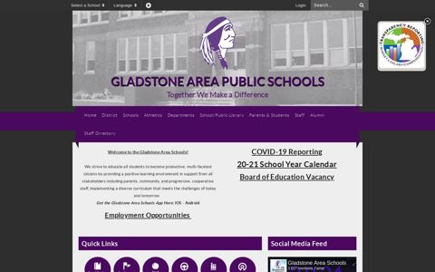 Gladstone Area Public Schools: Home