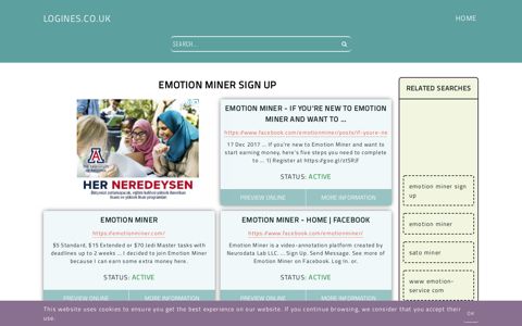 emotion miner sign up - General Information about Login