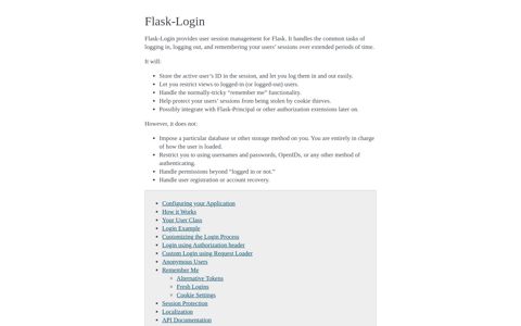 Flask-Login — Flask-Login 0.4.0 documentation - Index of