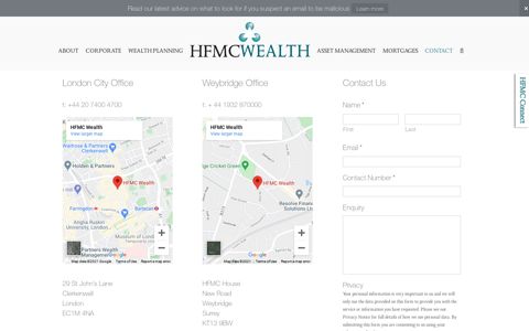 Contact - HFMC Wealth