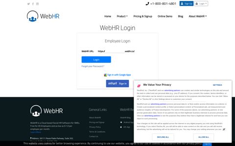 Online Login - WebHR