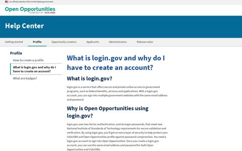 What is login.gov and why do I have to create an account?