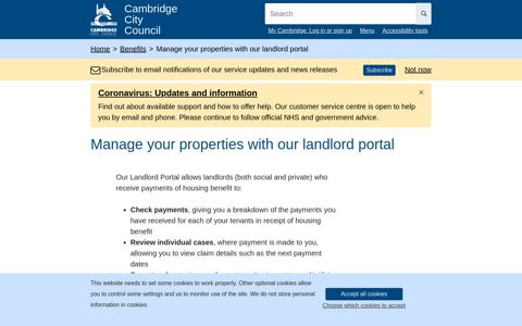 Manage your properties with our landlord portal - Cambridge ...