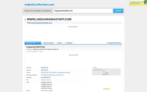 linguaramastaff.com at WI. Linguarama Staff Portal