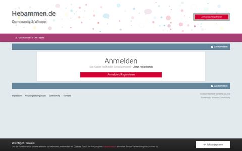 Anmelden - Hebammen.de Community & Wissen