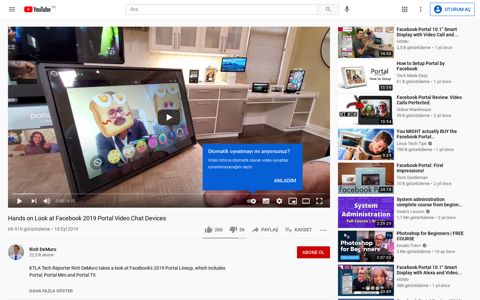 Hands on Look at Facebook 2019 Portal Video ... - YouTube