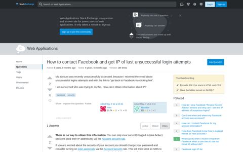 How to contact Facebook and get IP of last unsuccessful login ...