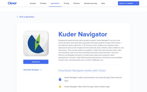 Kuder Navigator - Clever application gallery | Clever