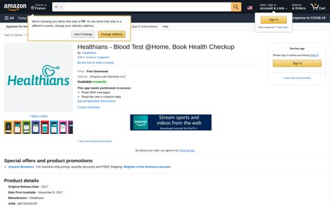 Healthians - Blood Test @Home, Book Health ... - Amazon.com