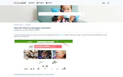 How do I find my Groupon voucher? : Collage.com
