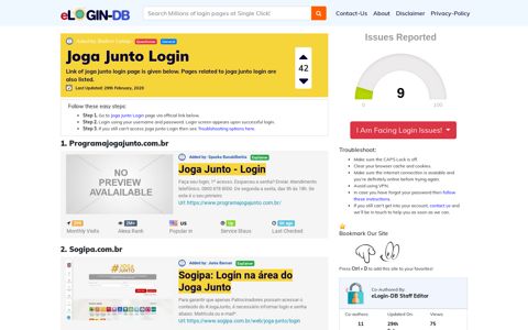 Joga Junto Login - A database full of login pages from all over the ...
