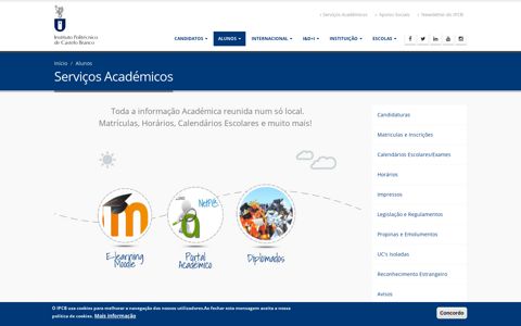 Serviços Académicos | Instituto Politécnico de Castelo Branco