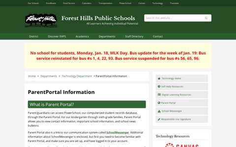 Parent Portal - Forest Hills Public Schools