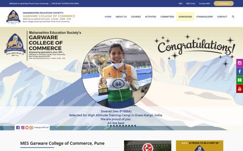 MES Garware College of Commerce, Pune.