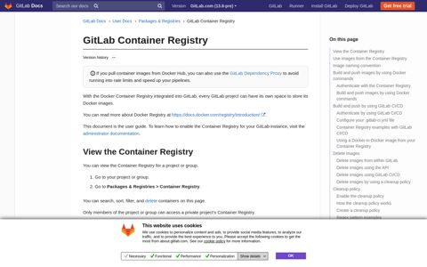 GitLab Container Registry - GitLab Docs