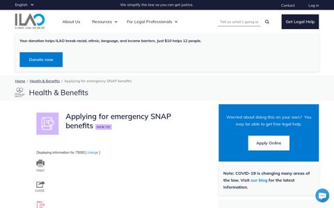 Applying for emergency SNAP benefits | Illinois Legal Aid Online