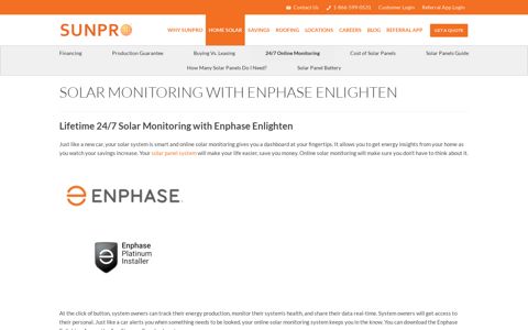 Solar Monitoring with Enphase Enlighten - Call Sunpro Solar ...