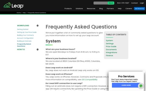 Frequently Asked Questions - LEAP to Digital