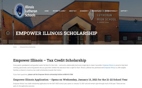 Empower Illinois Scholarship – Illinois Lutheran Schools
