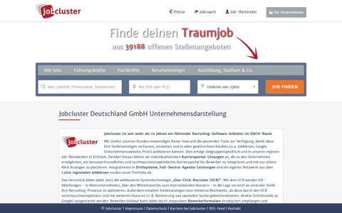 Jobcluster Deutschland GmbH als Arbeitgeber