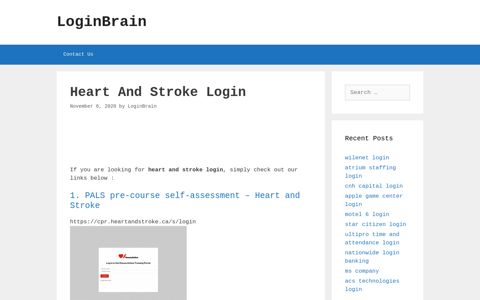 heart and stroke login - LoginBrain