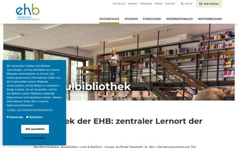 EHB | Hochschulbibliothek der Evangelischen Hochschule ...
