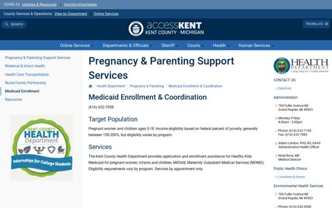 Medicaid Enrollment & Coordination | Kent County, Michigan