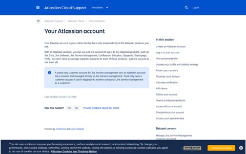 Your Atlassian account | Atlassian Cloud | Atlassian ...