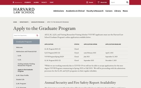 Apply to the Graduate Program | Harvard Law School