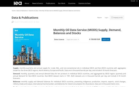IEA webstore. Monthly Oil Data Service (MODS) Supply ...