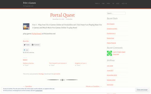 Portal Quest | Friv 3 Games