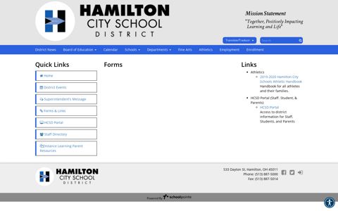 Forms and Link - Hamilton City School District