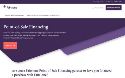 Point-of-sale financing partners - Fairstone