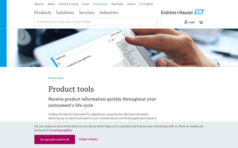 Product tools | Endress+Hauser