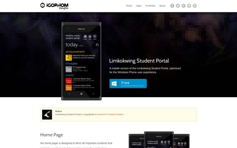 Limkokwing Student Portal - iGORHOM thoughts