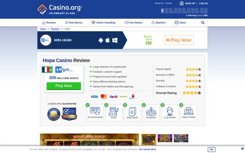 2020 Hopa Casino Review - £500 Bonus + 100 Free Spins