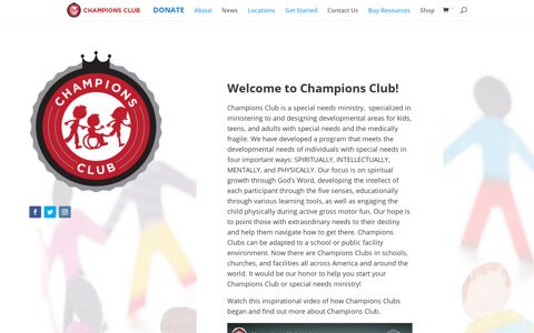 Champions Club Special Needs Ministry | Special Needs ...
