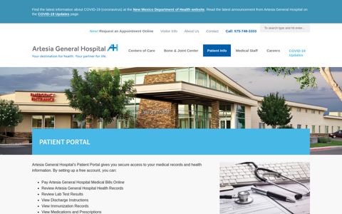 Patient Portal | Artesia General Hospital