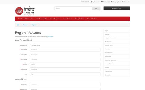 Register Account - IndicWisdom