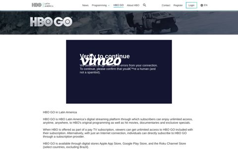 HBO GO - HBO Latin America Press Room