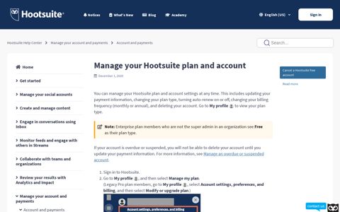 Manage your Hootsuite plan and account – Hootsuite Help ...