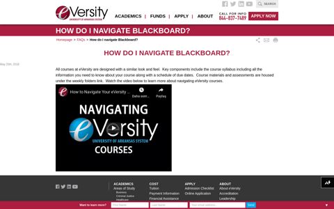How do I navigate Blackboard? - UA System eVersity