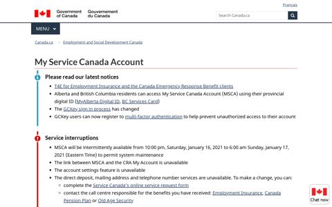 My Service Canada Account (MSCA) - Canada.ca