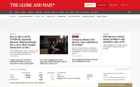 The Globe and Mail: Canadian, World, Politics and Business ...
