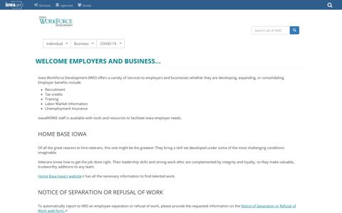 Welcome Employers and Business... - Iowa Workforce ...