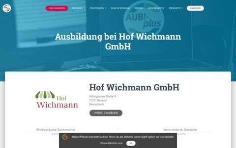 Ausbildung bei Hof Wichmann GmbH - AUBI-plus
