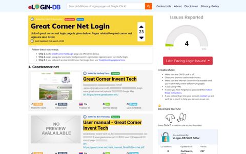 Great Corner Net Login