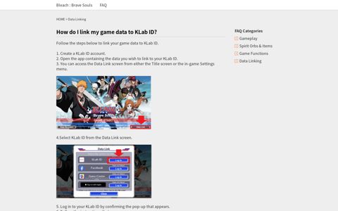 FAQ Answer -How do I link my game data to KLab ID ...